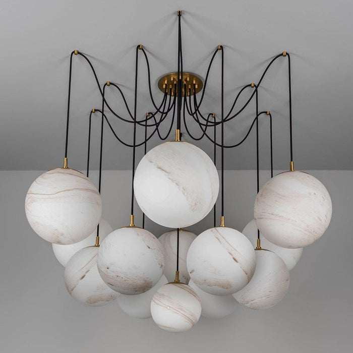 Celestara Alabaster Orb Chandelier - Simprolos