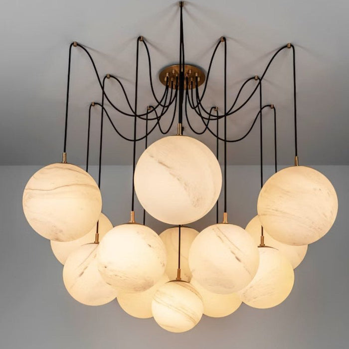 Celestara Alabaster Orb Chandelier - Simprolos