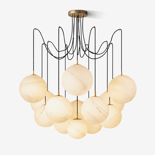 Celestara Alabaster Orb Chandelier - Simprolos