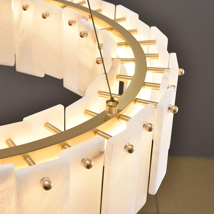 Celestial Alabaster Round Chandelier - Simprolos