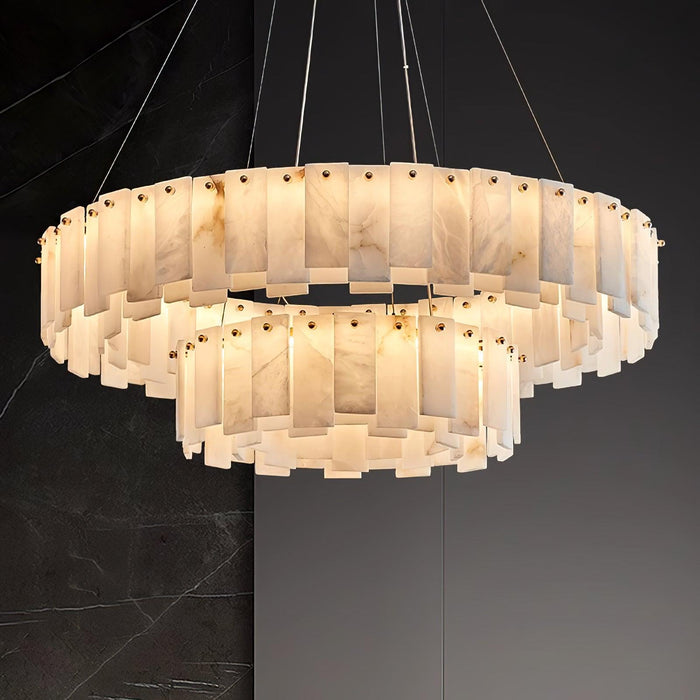 Celestial Alabaster Round Chandelier - Simprolos