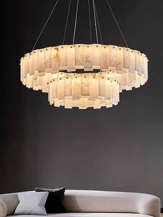 Celestial Alabaster Round Chandelier - Simprolos