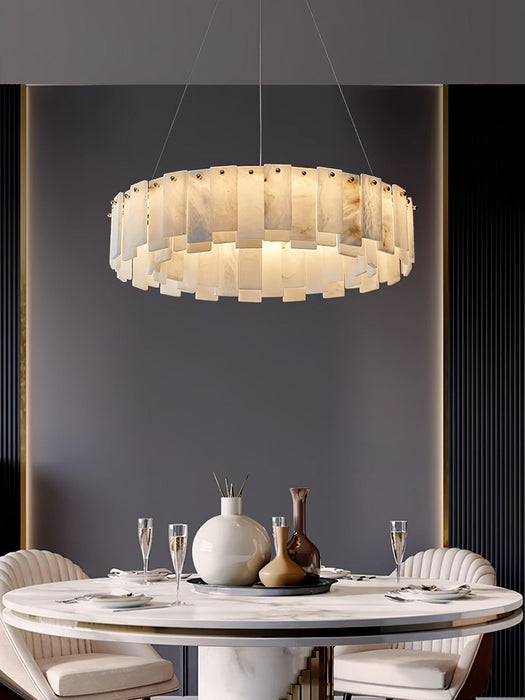 Celestial Alabaster Round Chandelier - Simprolos