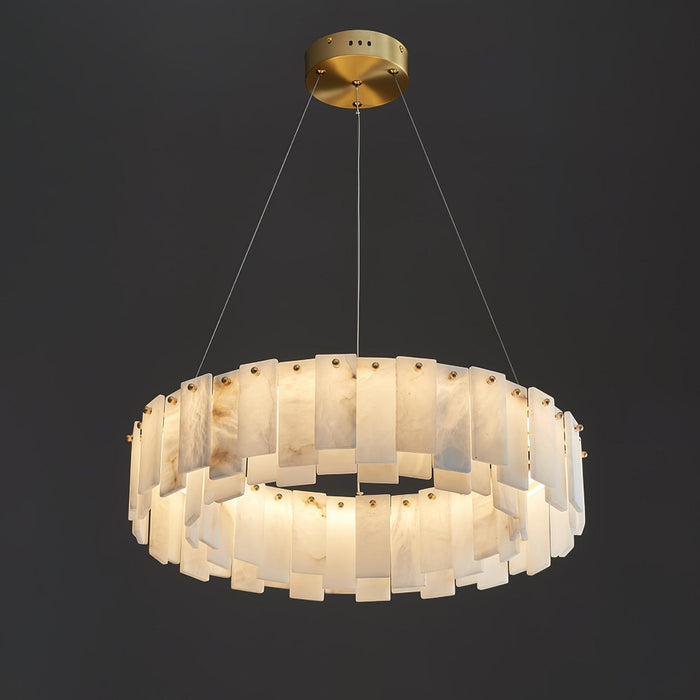 Celestial Alabaster Round Chandelier - Simprolos