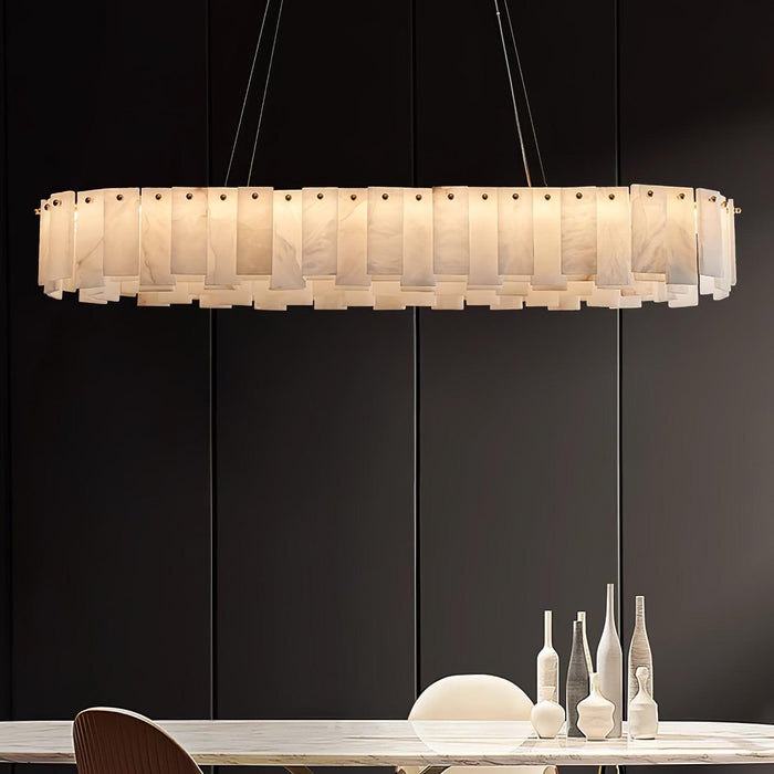 Celestial Alabaster Round Chandelier - Simprolos