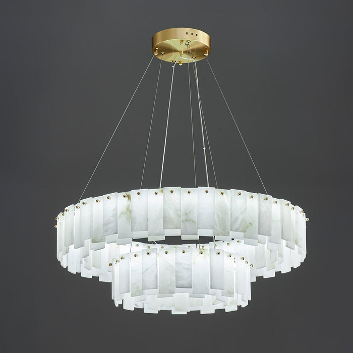 Celestial Alabaster Round Chandelier - Simprolos