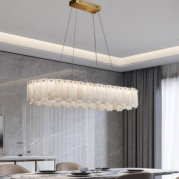 Celestial Alabaster Round Chandelier - Simprolos