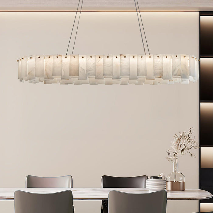 Celestial Alabaster Round Chandelier - Simprolos
