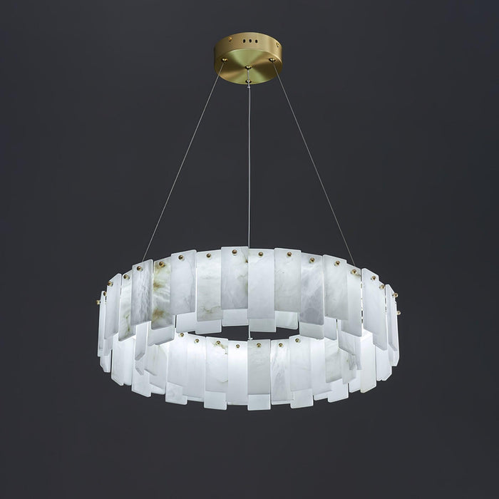 Celestial Alabaster Round Chandelier - Simprolos