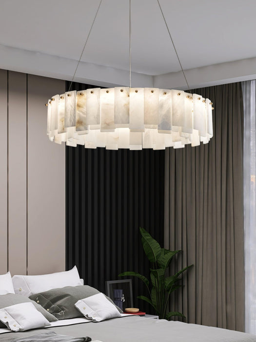 Celestial Alabaster Round Chandelier - Simprolos