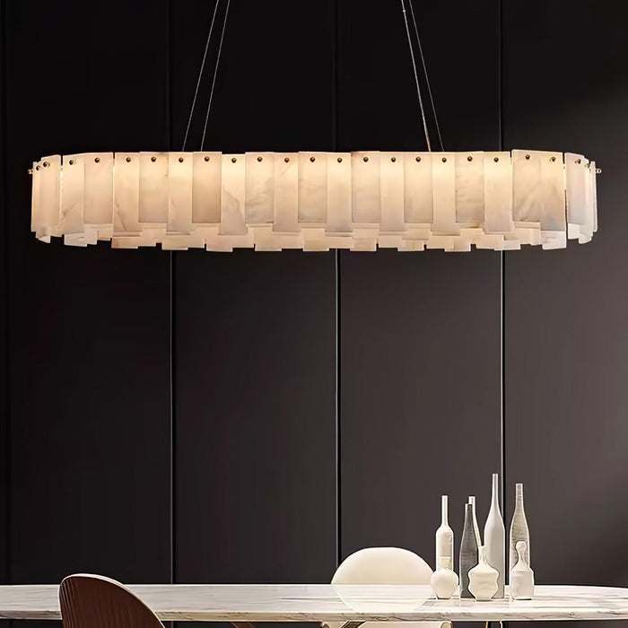 Celestial Alabaster Round Chandelier - Simprolos