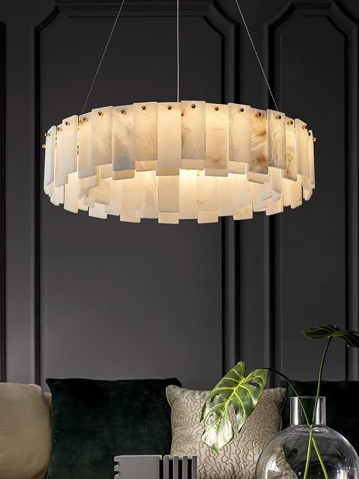 Celestial Alabaster Round Chandelier - Simprolos