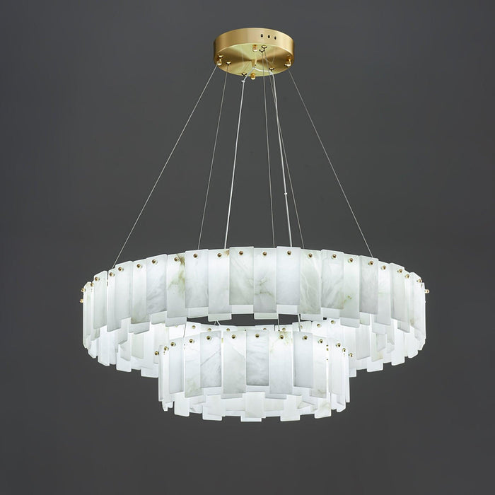 Celestial Alabaster Round Chandelier - Simprolos