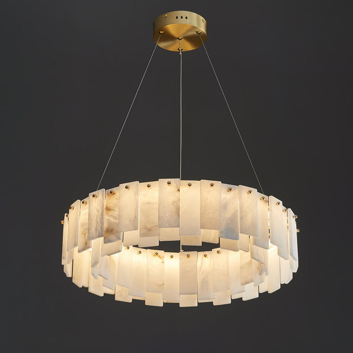 Celestial Alabaster Round Chandelier - Simprolos