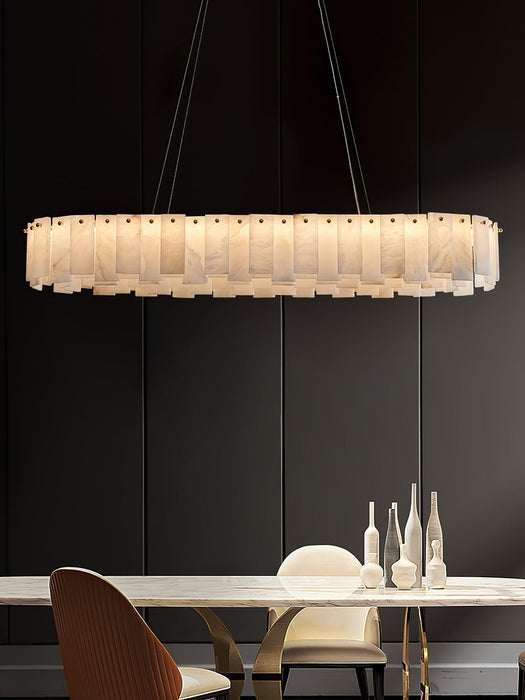 Celestial Alabaster Round Chandelier - Simprolos