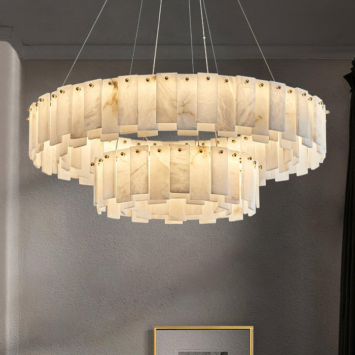 Celestial Alabaster Round Chandelier - Simprolos