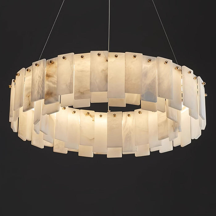 Celestial Alabaster Round Chandelier - Simprolos