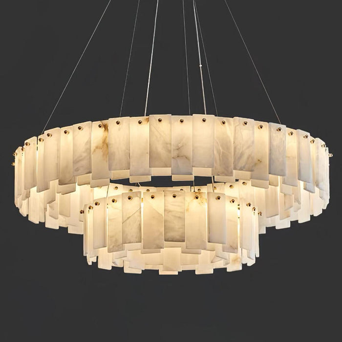 Celestial Alabaster Round Chandelier - Simprolos