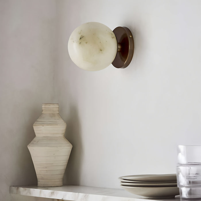 Celestial Double Alabaster Sconce - Simprolos