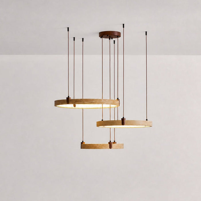 Celestial Orbit Travertine Chandelier - Simprolos