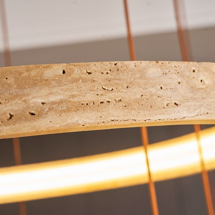 Celestial Orbit Travertine Chandelier - Simprolos