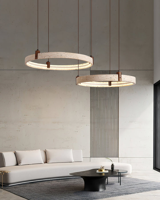 Celestial Orbit Travertine Chandelier - Simprolos