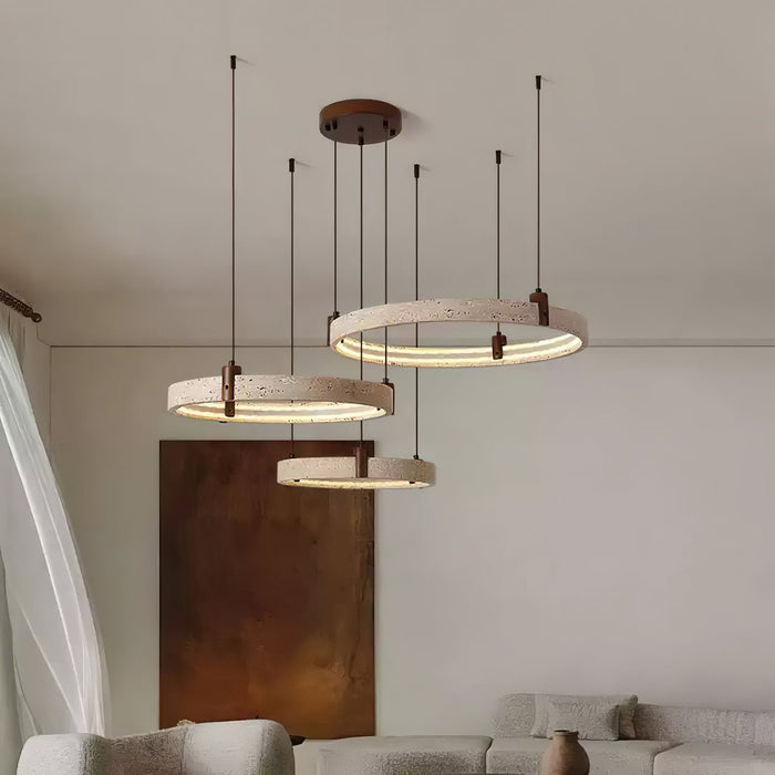 Celestial Orbit Travertine Chandelier - Simprolos