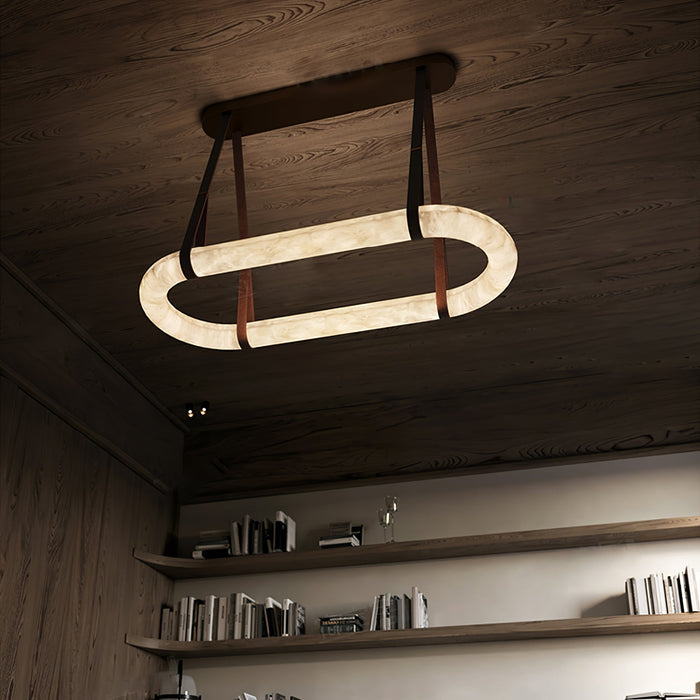 Circle Alabaster Chandelier - Simprolos