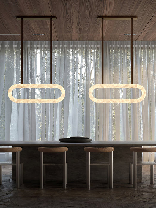 Circle Alabaster Chandelier - Simprolos