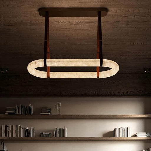 Circle Alabaster Chandelier - Simprolos