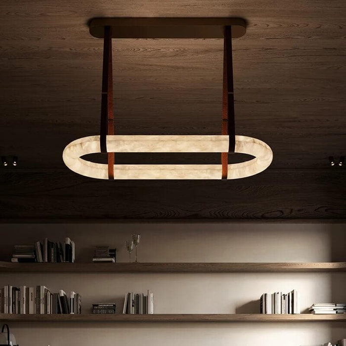 Circle Alabaster Chandelier - Simprolos