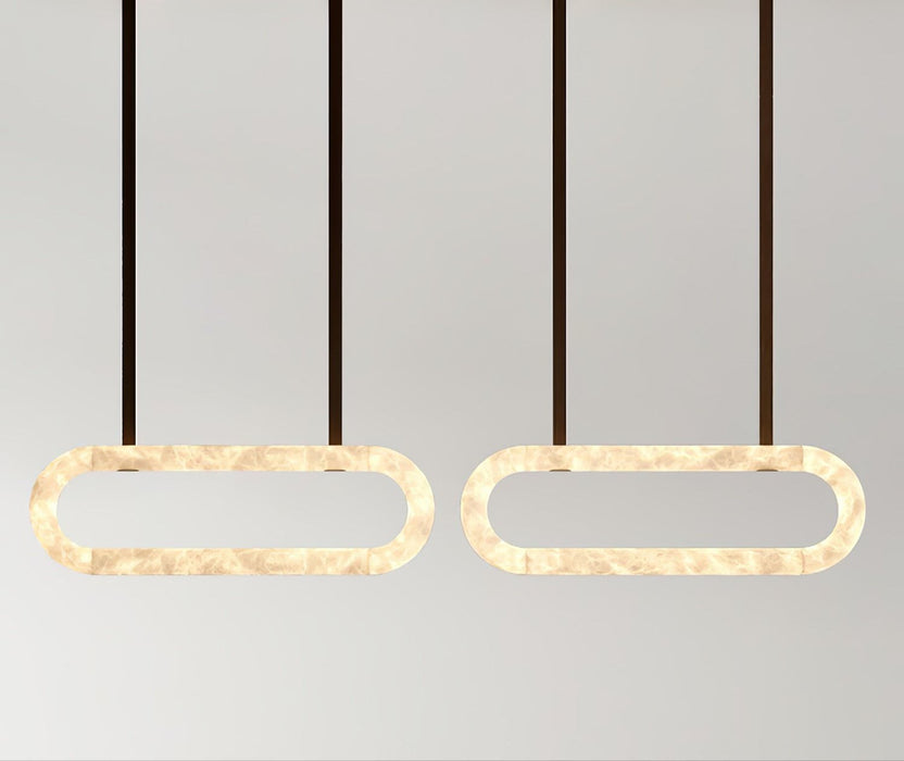 Circle Alabaster Chandelier - Simprolos