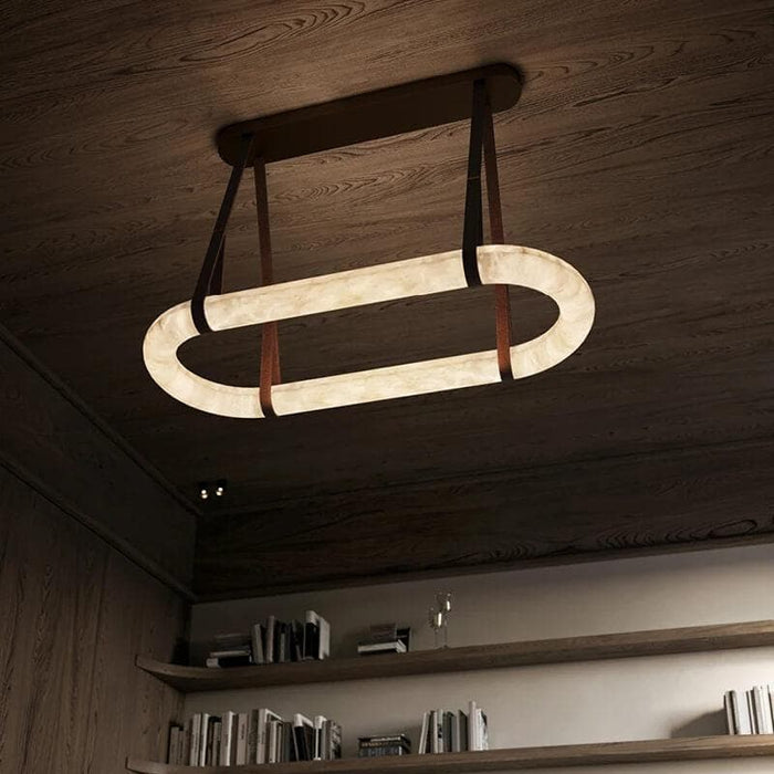 Circle Alabaster Chandelier - Simprolos
