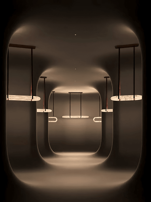 Circle Alabaster Chandelier - Simprolos