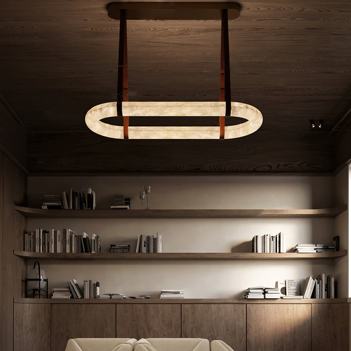 Circle Alabaster Chandelier - Simprolos