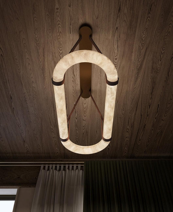 Circle Alabaster Chandelier - Simprolos