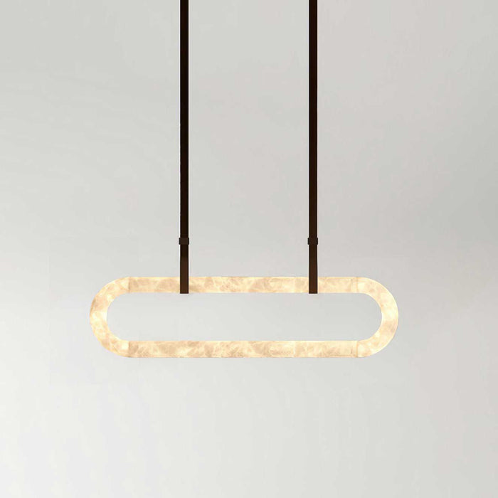 Circle Alabaster Chandelier - Simprolos