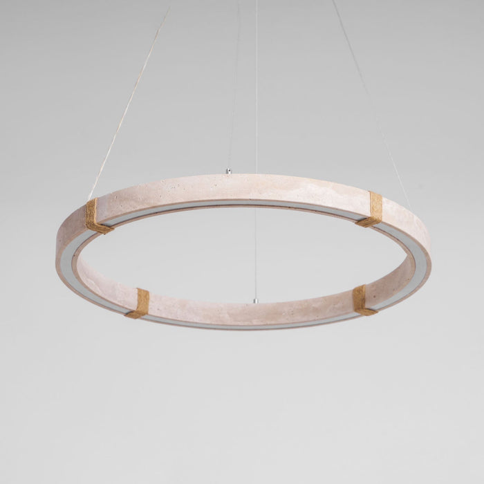 Circle Travertine Pendant Lamp - Simprolos