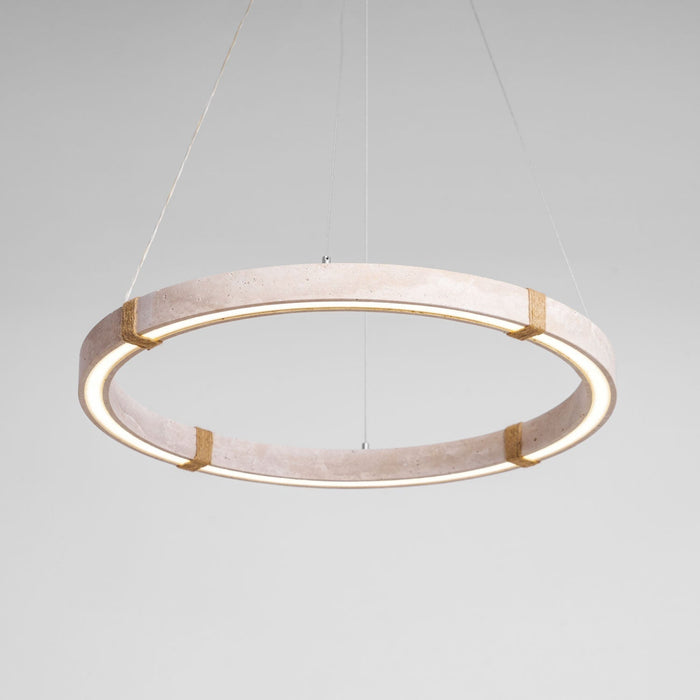 Circle Travertine Pendant Lamp - Simprolos
