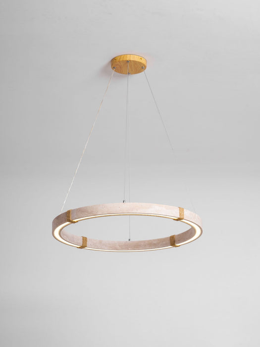 Circle Travertine Pendant Lamp - Simprolos