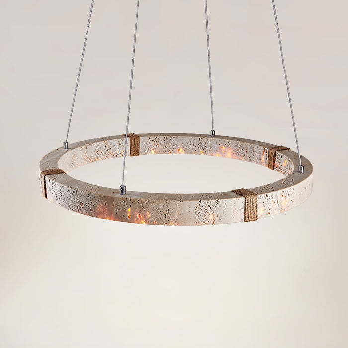 Circle Travertine Pendant Lamp - Simprolos