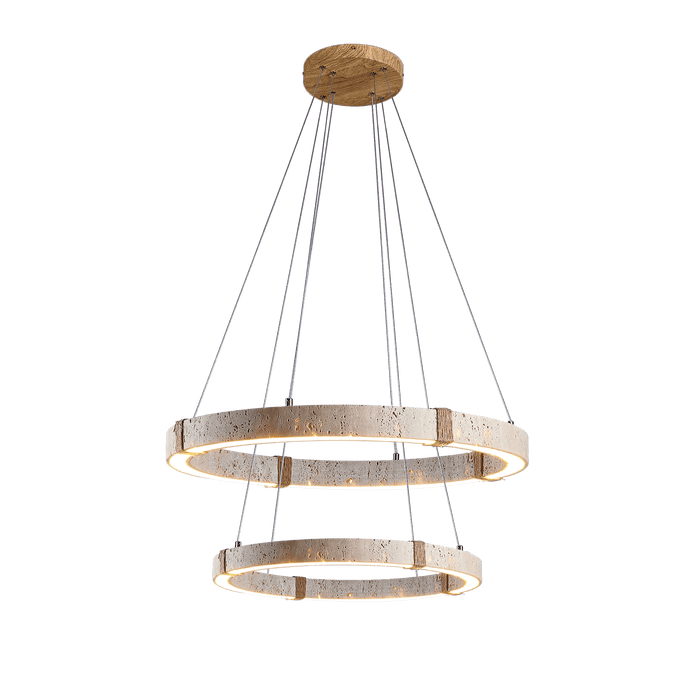 Circle Travertine Pendant Lamp - Simprolos