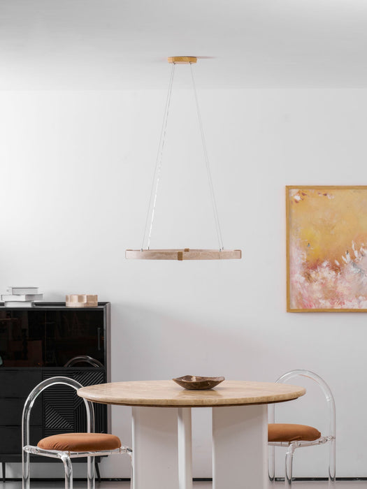 Circle Travertine Pendant Lamp - Simprolos