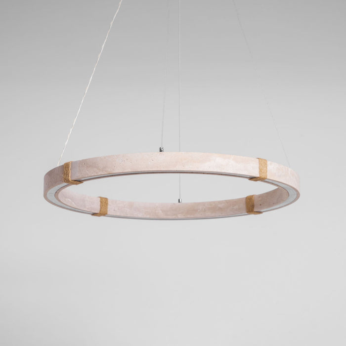 Circle Travertine Pendant Lamp - Simprolos