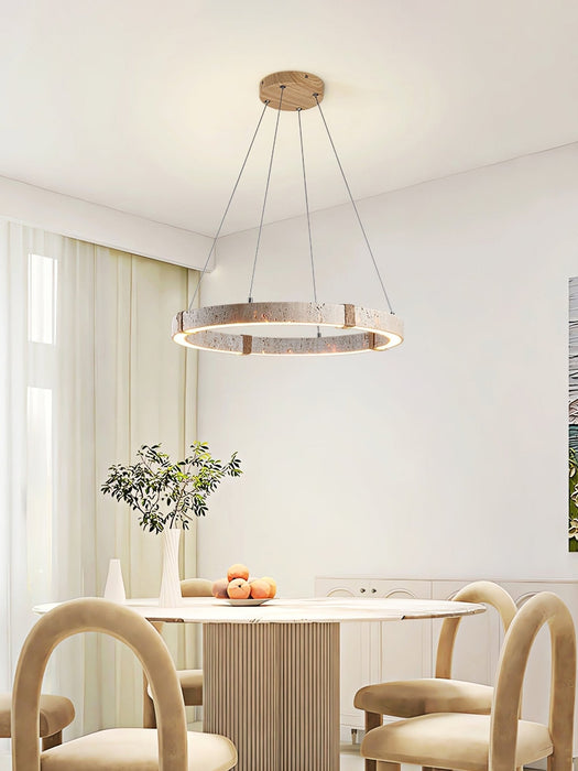 Circle Travertine Pendant Lamp - Simprolos