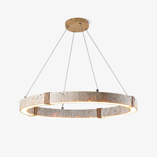 Circle Travertine Pendant Lamp - Simprolos