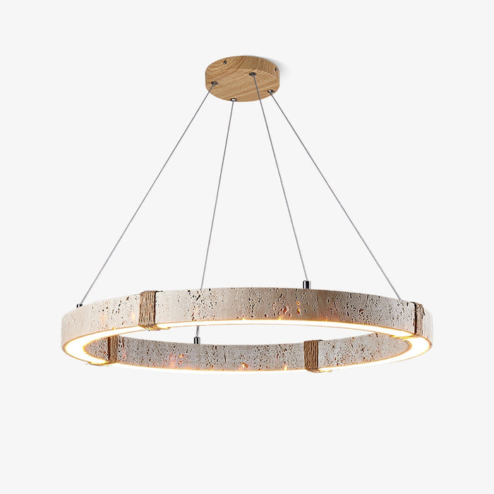 Circle Travertine Pendant Lamp - Simprolos