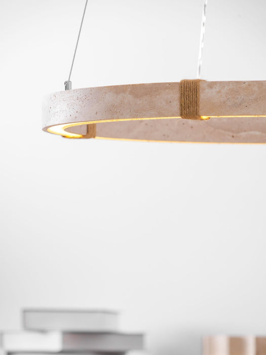 Circle Travertine Pendant Lamp - Simprolos