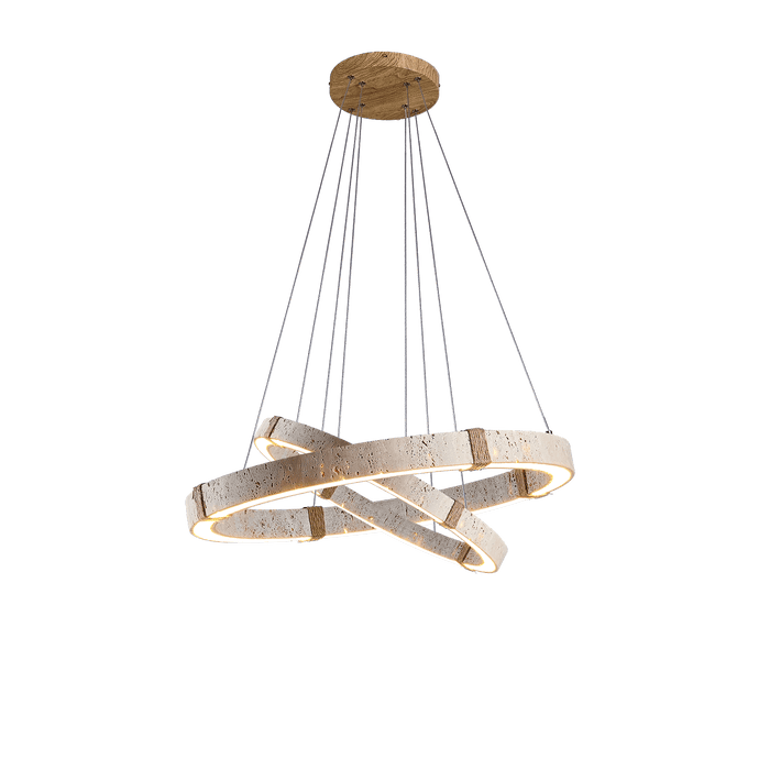 Circle Travertine Pendant Lamp - Simprolos