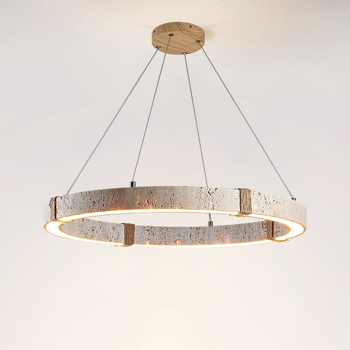 Circle Travertine Pendant Lamp - Simprolos